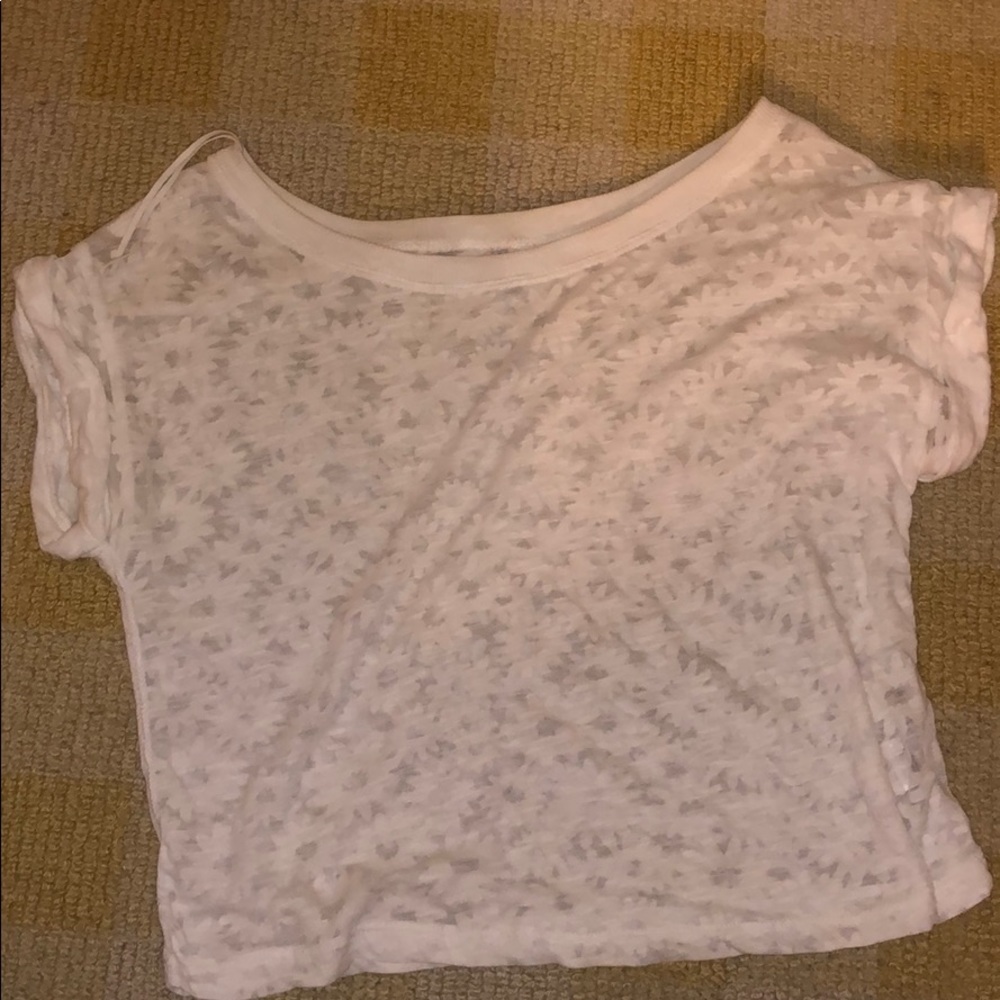 Aeropostale sheer flower crop top